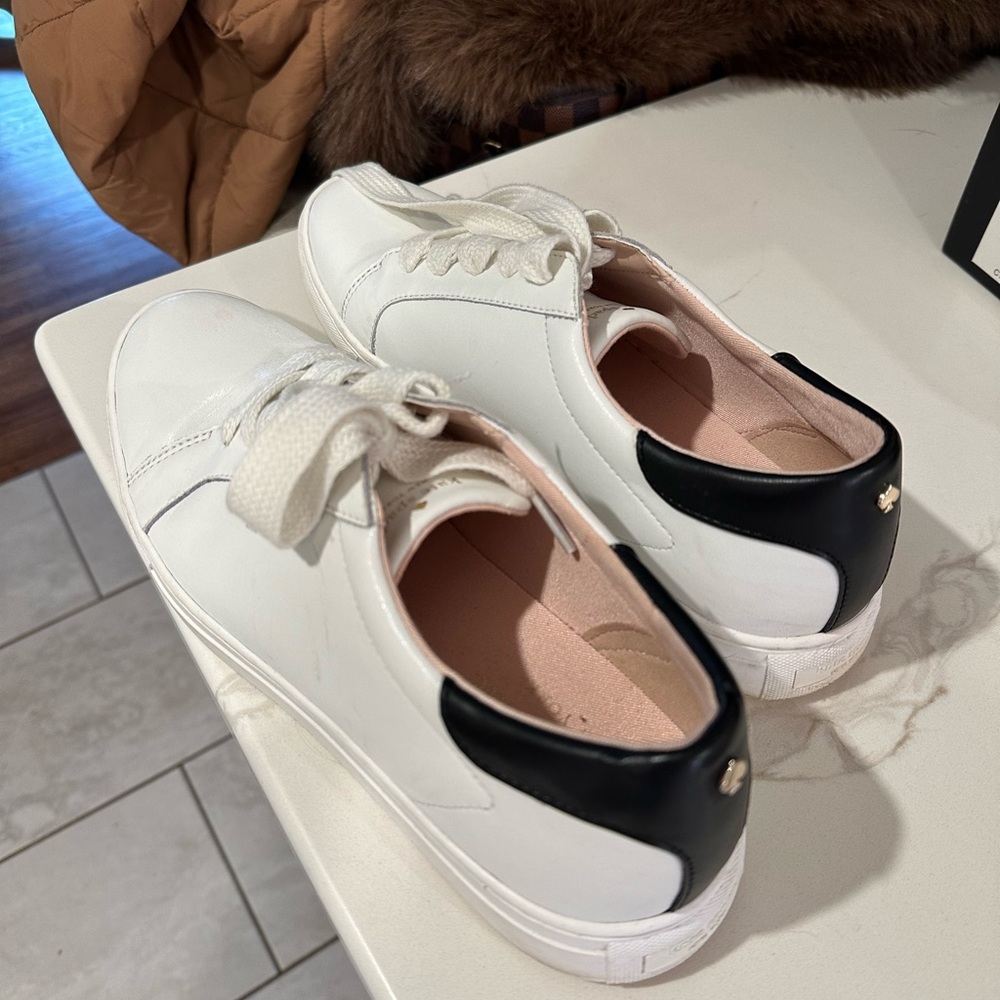 Kate Spade Alanna Leather, Optic White/Black size 9.5 worn once